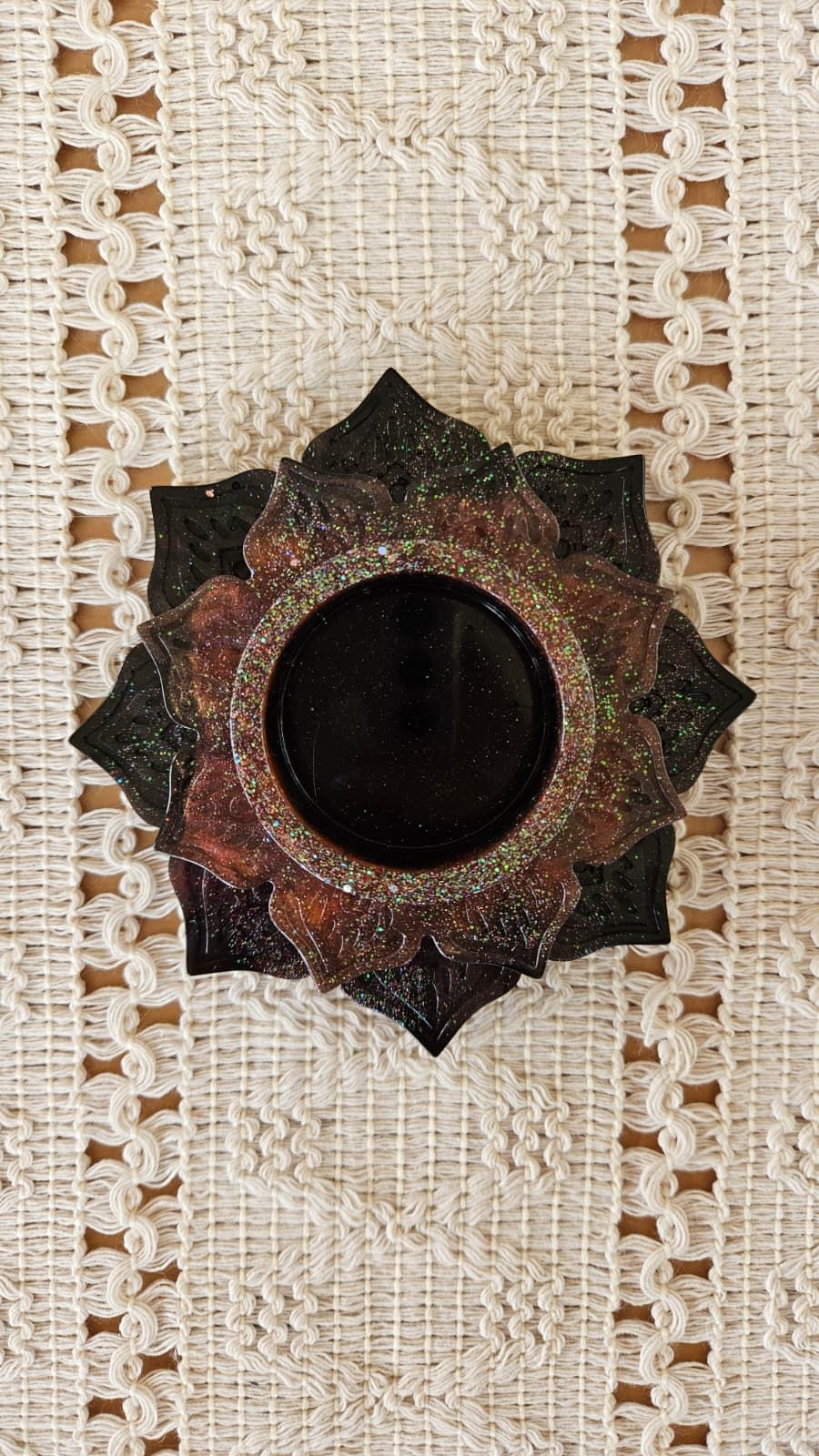 Teelichthalter Mandala Kupfer